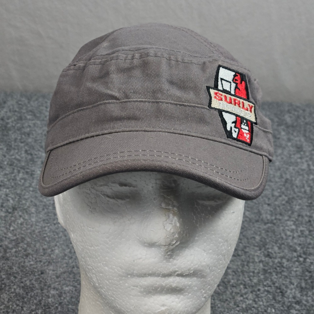 Surly Brewing Co Hat Mens OSFM Gray Cadet Military Cap Embroidered Brewery Logo